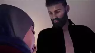 عائشة المحجبة تدمر بابها الخلفي بقضيب كبير