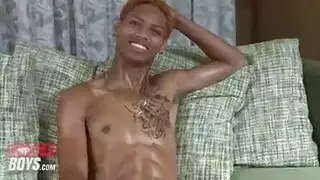 massive black rod fucks her gasping mouth